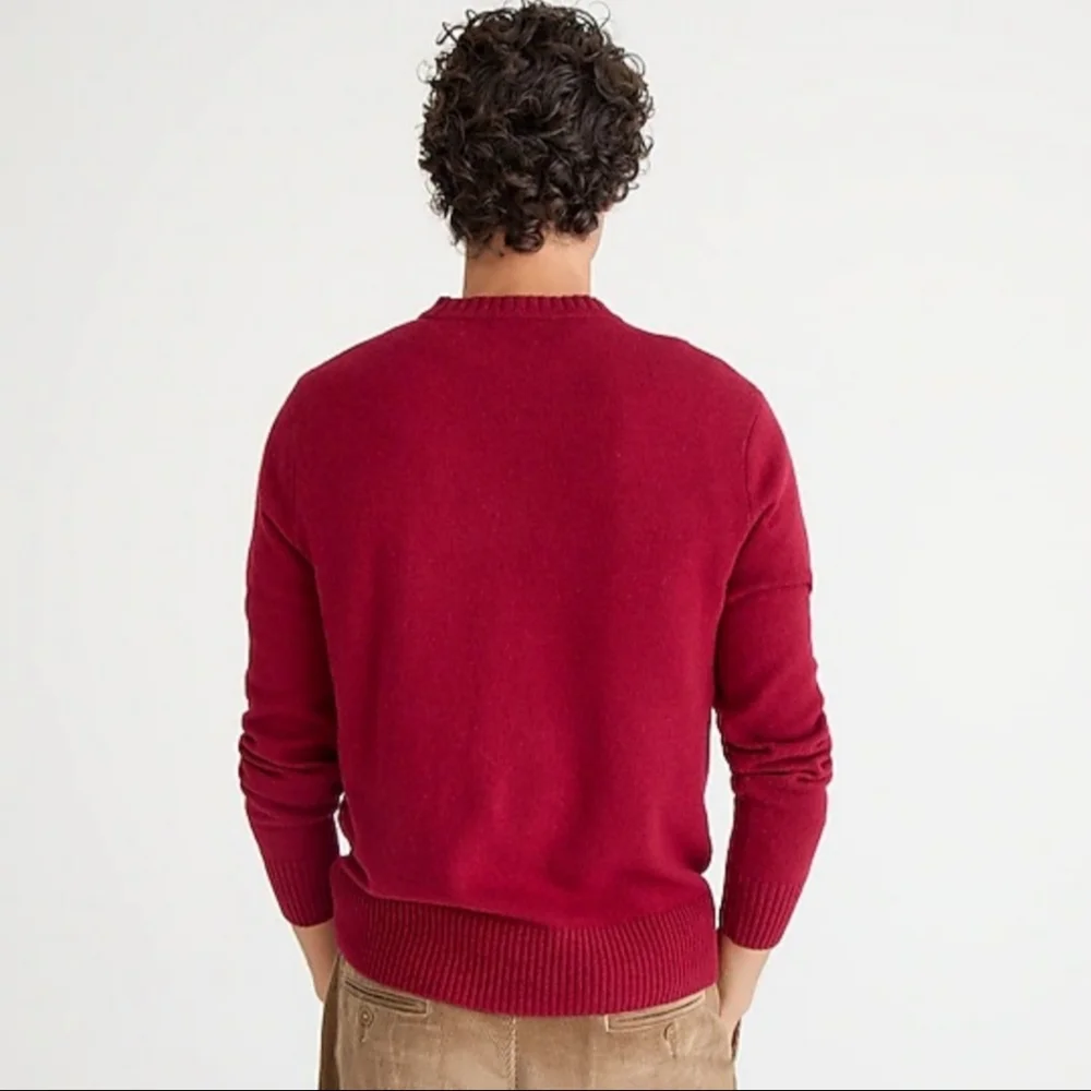 J.CREW Rugged Merino Wool Crewneck Sweater Men's SM Dk. Forest Green BNWT 1 Left